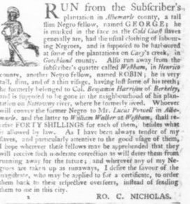 VA Gazette January 15 1767