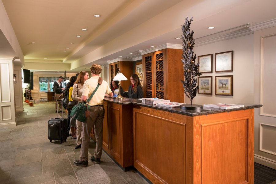 Checking in at the Lodge Front Desk