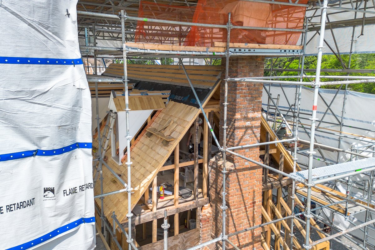 A photo of the Bray School, under construction.