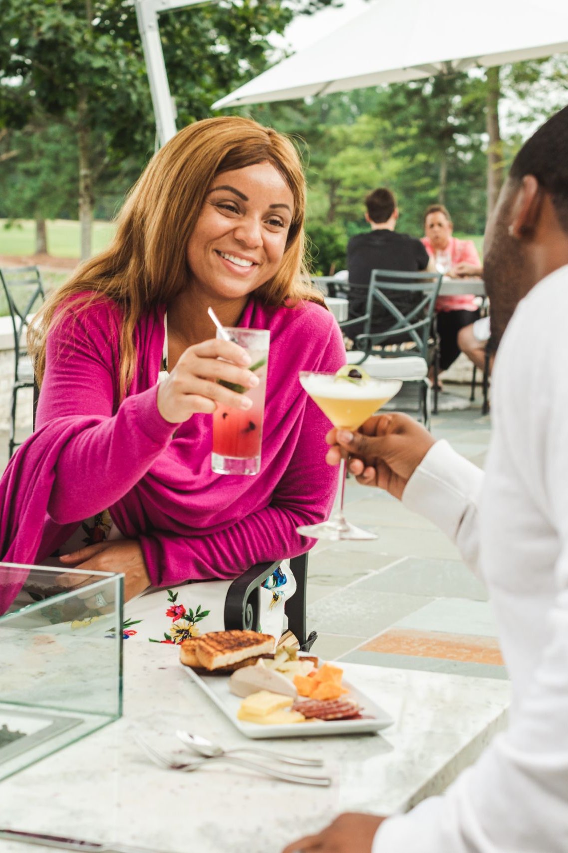 Dining on the Social Terrace with Cocktails and Appetizers