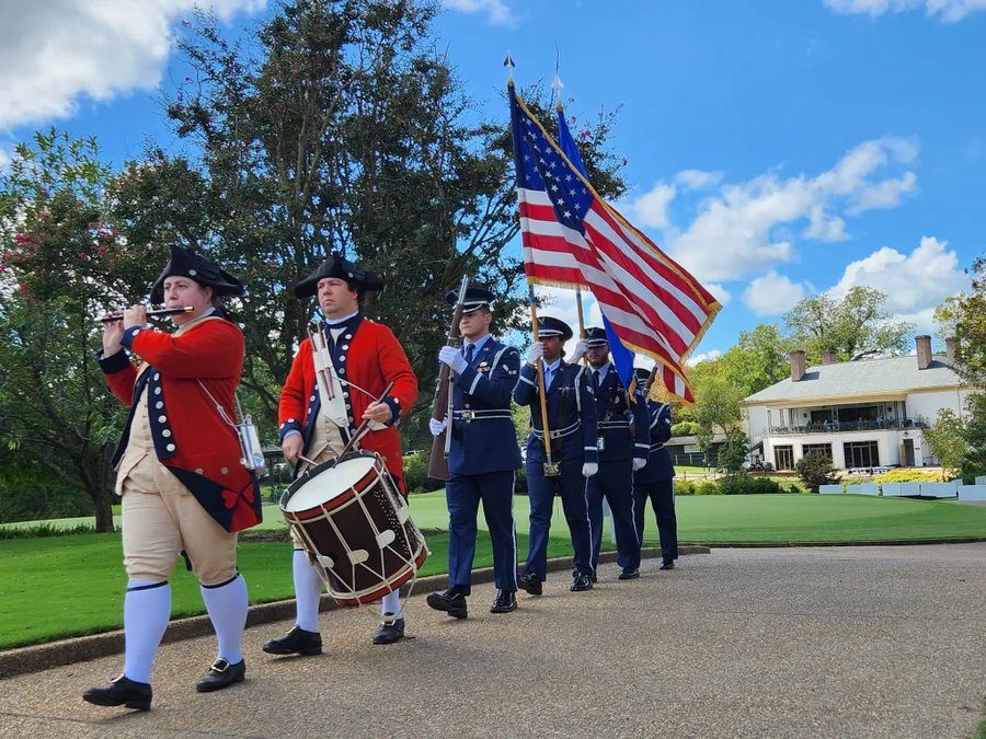 Folds of Honor Fife and Drum and Flags