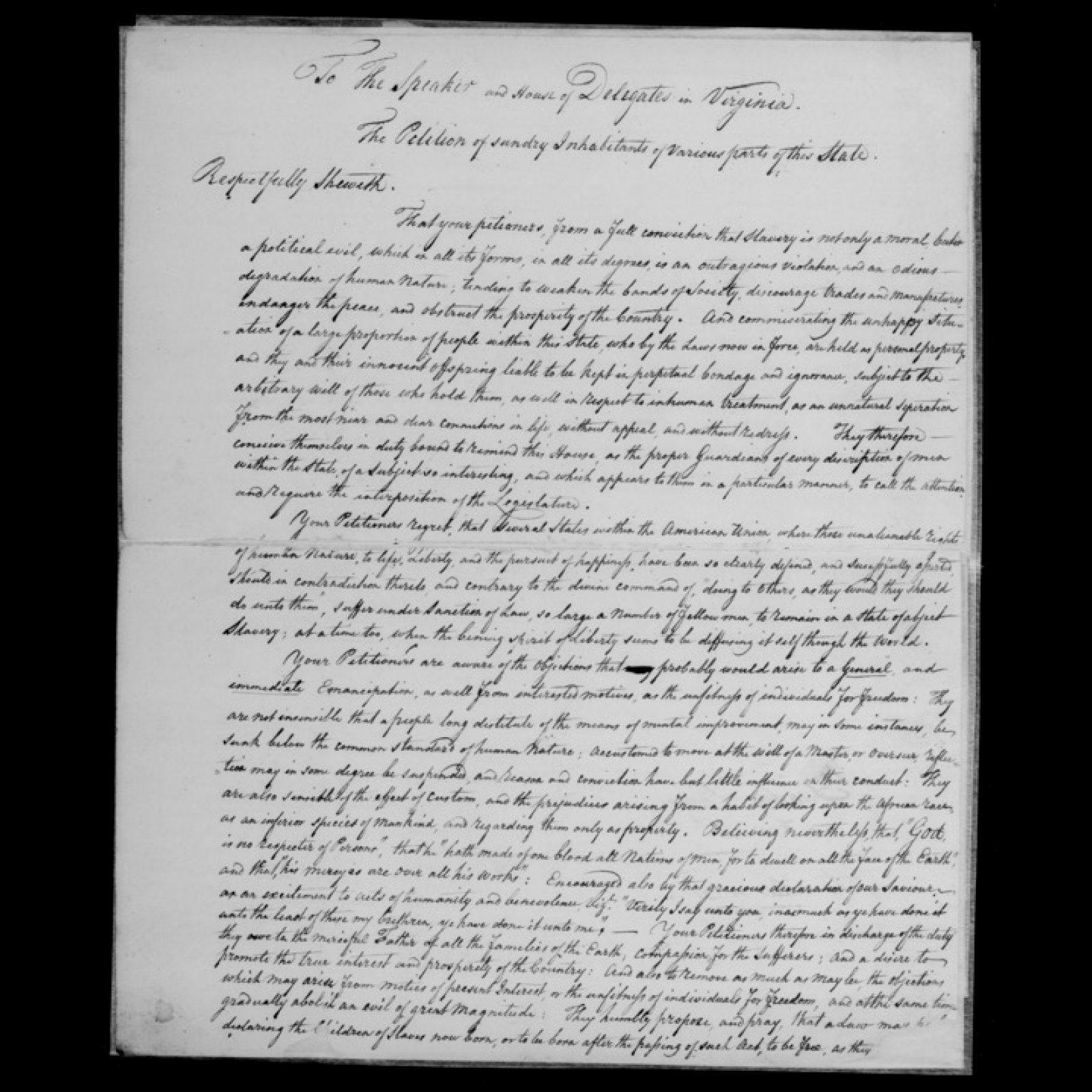 Inhabitants: Petition, 1795.