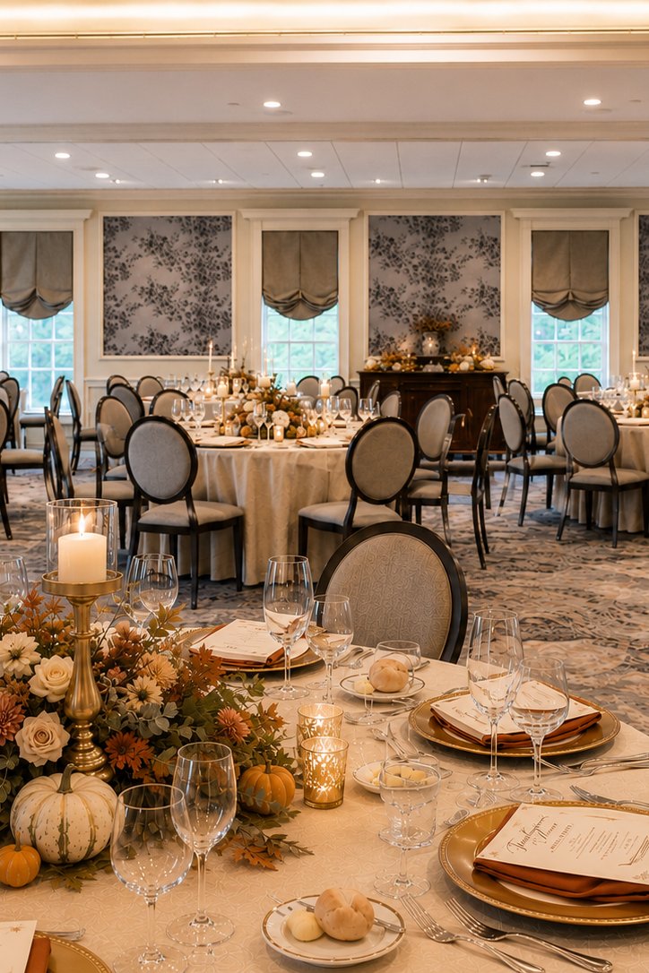 Ballroom Set for Thanksgiving