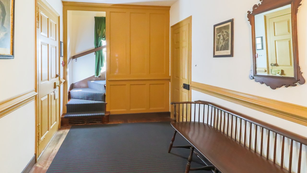 Richard Crup House Hallway with mirror and stairs