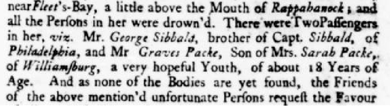 Virginia Gazette (Parks), April 18, 1745, 3.