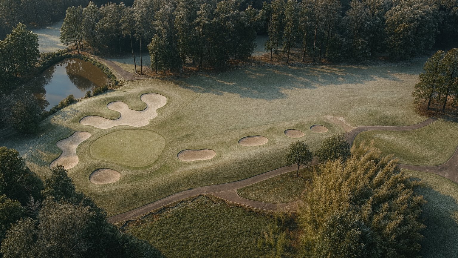 Winter Hole 5 Aerial Green Course