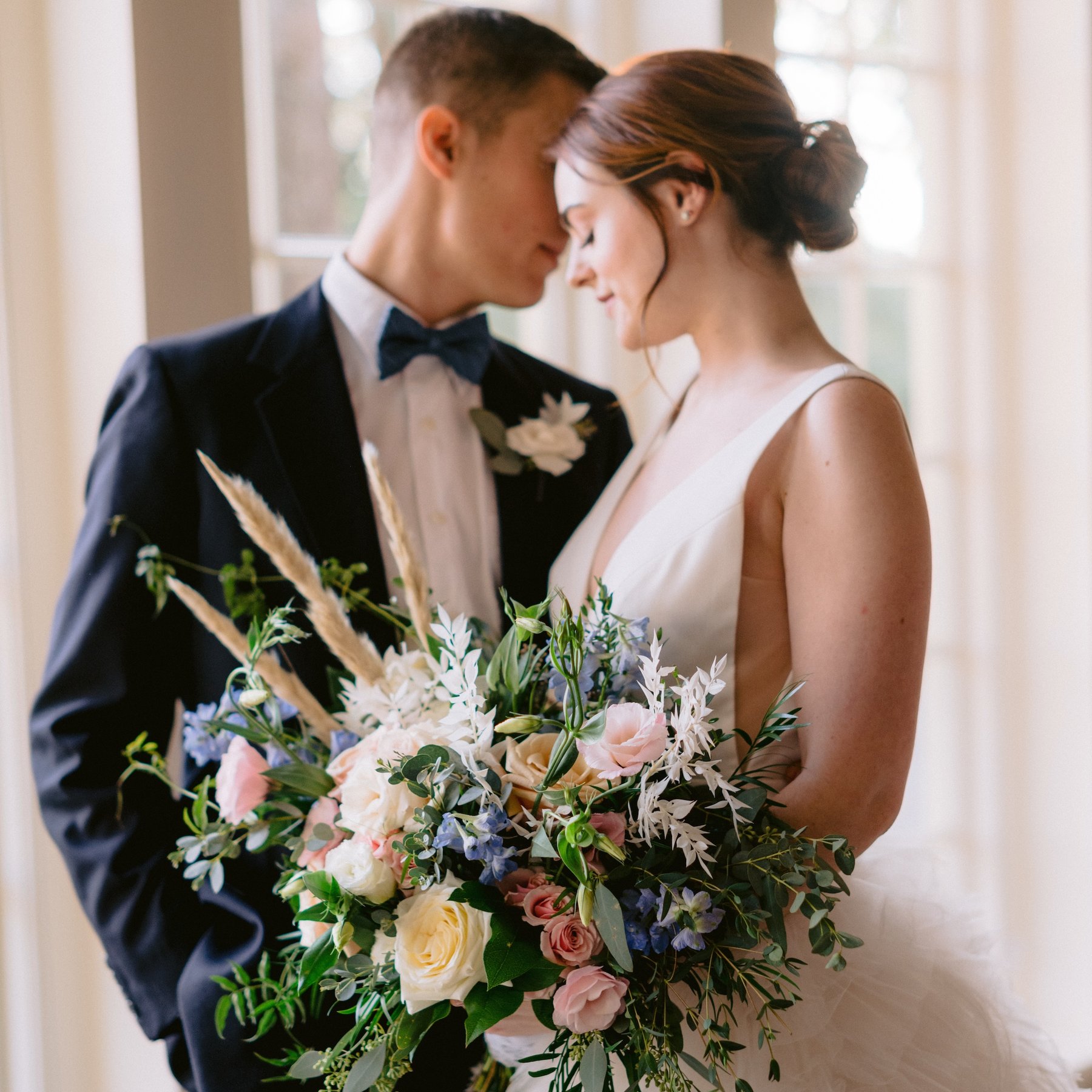 couple wedding in the inn lobby