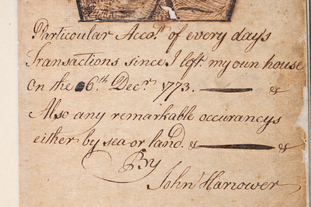 An image of John Harrower's diary.