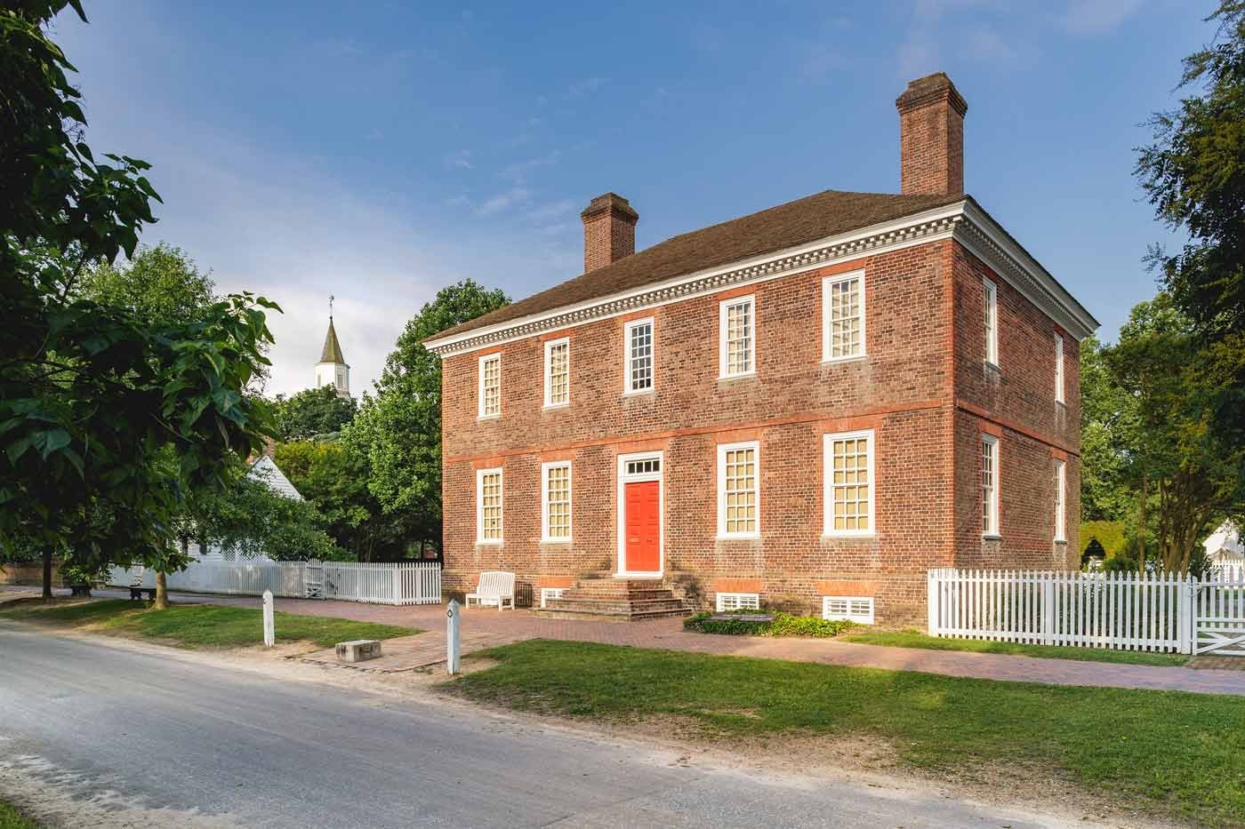 The Wythe House in Colonial Williamsburg's Historic Area.